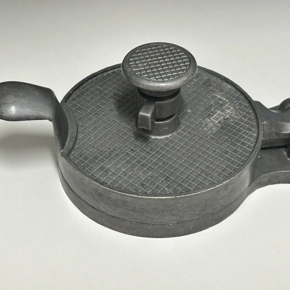 Vintage Cast Aluminum Hinged Hamburger Press